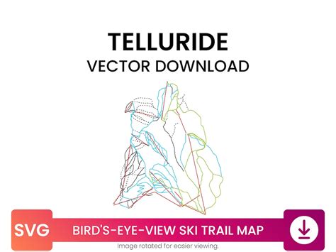 Ski Trail Map of Telluride Ski Area, Colorado, United States Ski Map ...