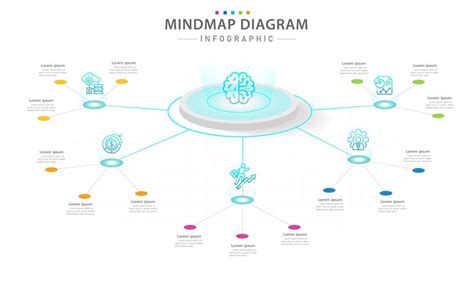 mind map tree vector art icons  graphics