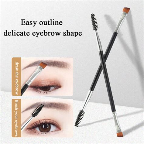 Eyebrow Brush Dual Ended Brow Eyeliner Angled Cut Makeu S Spoolie EBay