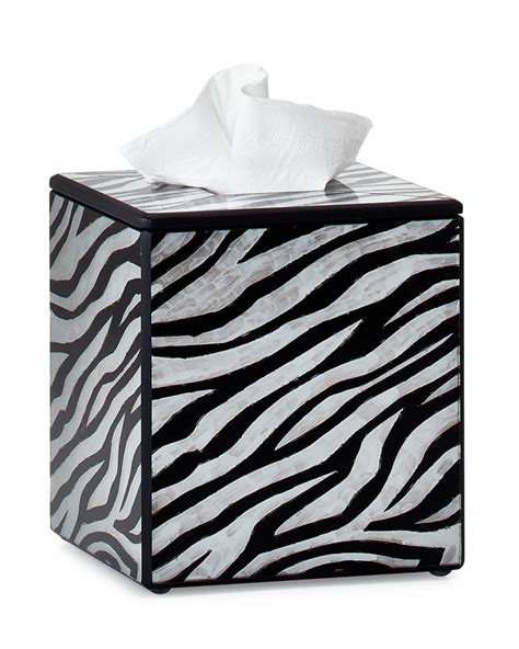 Labrazel Zebra Tissue Box Cover Neiman Marcus