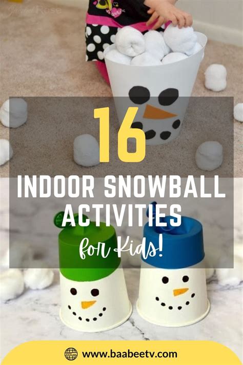 16 Best Indoor Snowball Games And Activities For Kids Artofit