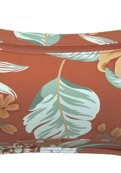 Sunseeker Bustier Bikini Top Suva Rostrot Bedruckt Cup A B 32