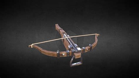 3d Model Crossbow Animated Unity Unreal Engine Textures Vr Ar Low Poly Rigged Animated