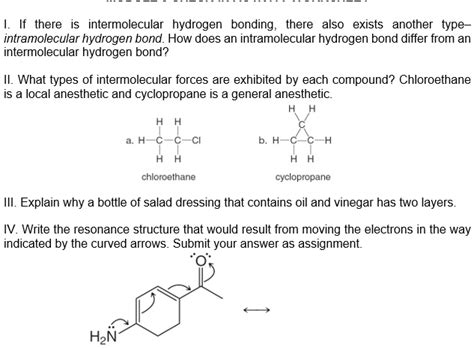 Solved If There Intermolecular Hydrogen Bonding There Also Exists Another Type Intramolecular