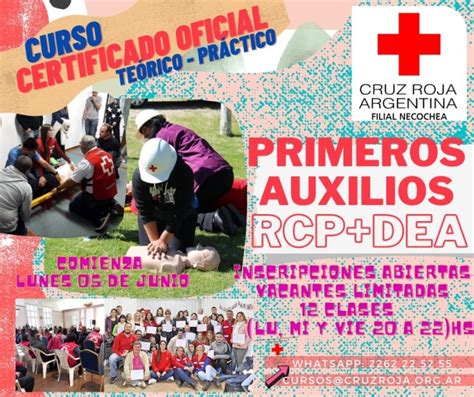 Curso De Primeros Auxilios Básicos Y Rcp En La Cruz Roja Tsn Necochea