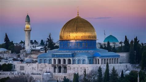 C Pula Da Rocha Mesquita Al Aqsa Um Santu Rio Isl Mico Localizado No