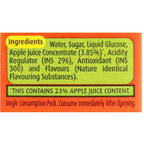 Buy Real Fruit Power Apple Juice Rich In Vitamin C Ml In Wholesale