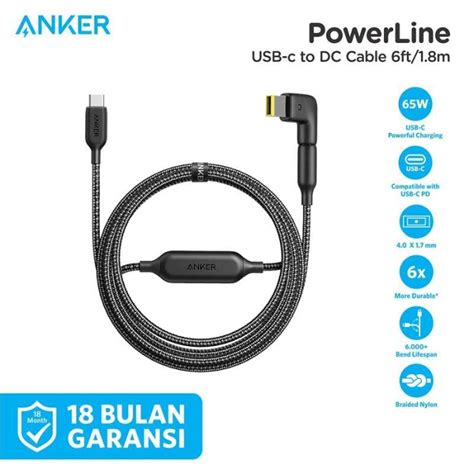 Promo Anker PowerLine USB C To DC Cable 6ft A2660 Diskon 75 Di