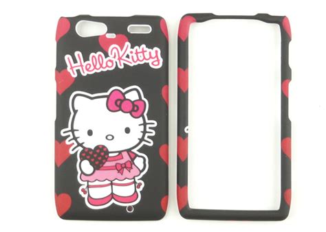 Hello Kitty Black Phone Case Cover Skin For Verizon Motorola Droid Razr