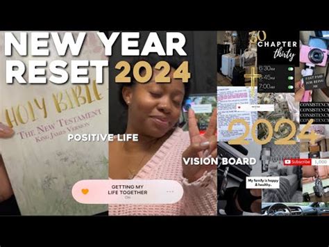 NEW YEAR RESET 2024 Vision Board Decluttering Positive Mindset