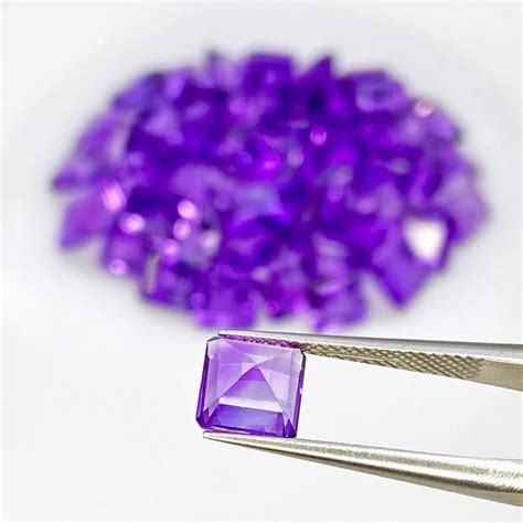 African Amethyst 6mm Step Cut Octagon AA Grade Gemstones Parcel 151124