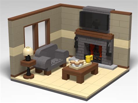 Cozy Fireplace Custom Lego Design Door County Bricks