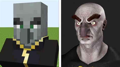 Minecraft Pillager Vs Real Pillager Youtube