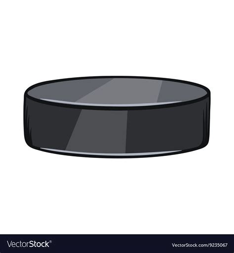 Hockey puck icon cartoon style Royalty Free Vector Image