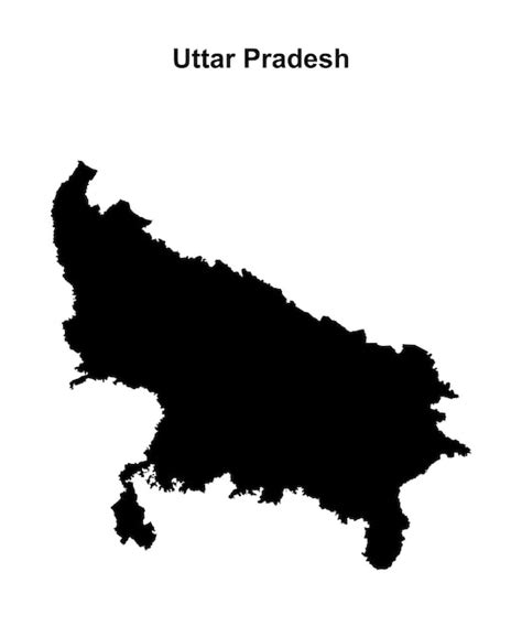 Premium Vector Uttar Pradesh Outline Map