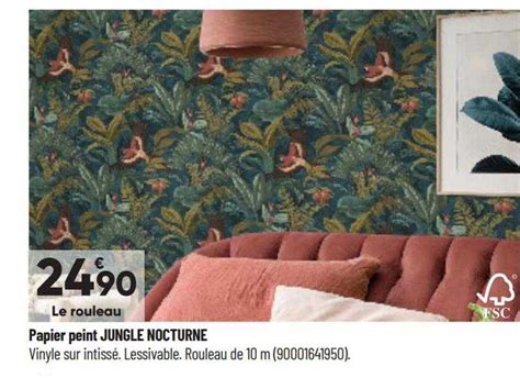 Promo Papier Peint Jungle Nocturne Chez Bricorama Icatalogue Fr