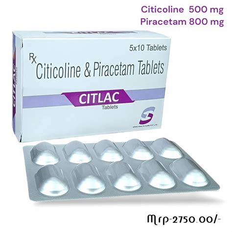 Citicoline Mg Piracetam Mg Tablet At Rs Stripe Strocit