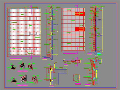 Muro De Vidrio muro Cortina En DWG 345 66 KB Librería CAD