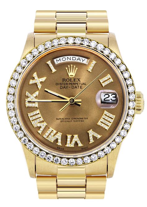 Rolex Watches Mens And Womens Diamond Watch Collection Tagged Rolex Presidential Frostnyc