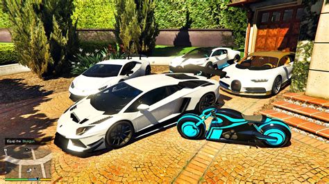 GTA 5 STEALING LUXURY LAMBORGHINI BUGATTI TRON WITH MICHEAL GTA 5