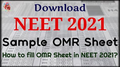 Neet 2021 Omr Sheet Download Sample Omr Sheet Pdf For Practice Feel