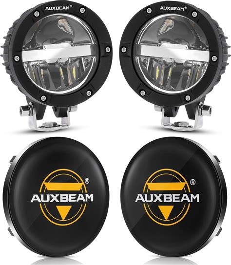 Amazon Auxbeam Inch Round Offroad Lights With Black Covers Combo