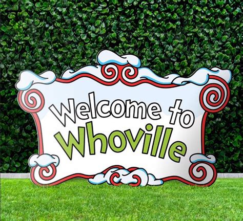 Grinch Yard Decoration Whoville Sign Welcome to Whoville | Etsy