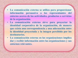 La Comunicacion Externa PPT