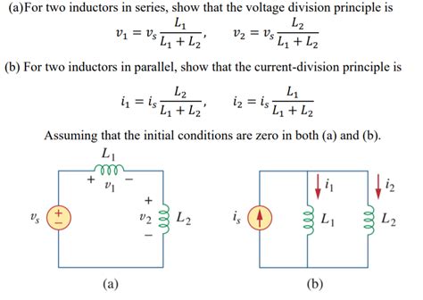 Solved A For Two Inductors In Series Show That The Voltage Chegg