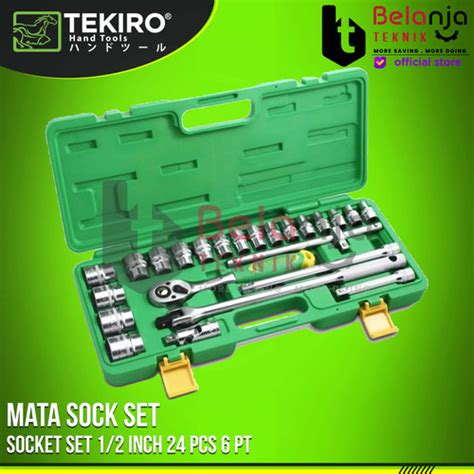 Promo Tekiro Socket Set 1 2 Inch 24 Pcs 6 PT 3 8 1 1 4 Inch Shocket