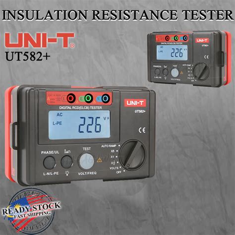 UNI T UT582 DIGITAL RCD TESTER ELCB TESTER AUTO RAMP LEAKAGE CIRCUIT