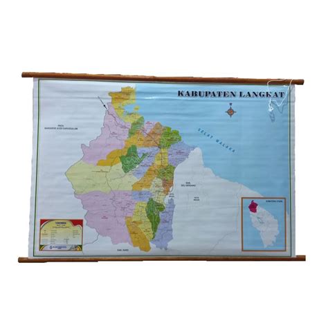 Jual Peta Kabupaten Langkat Bingkai Dan Peta Kabupaten Langkat Lipat ...
