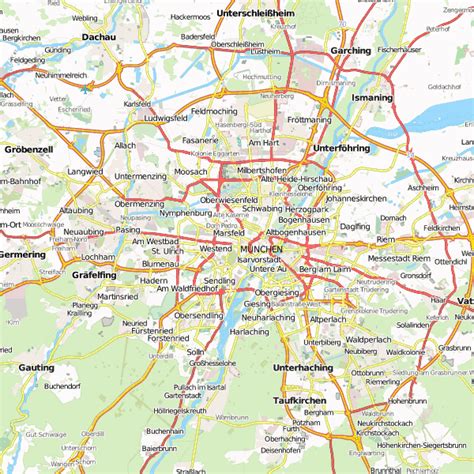 Stadtplan - München: Hotelbuchung und Attraktionen