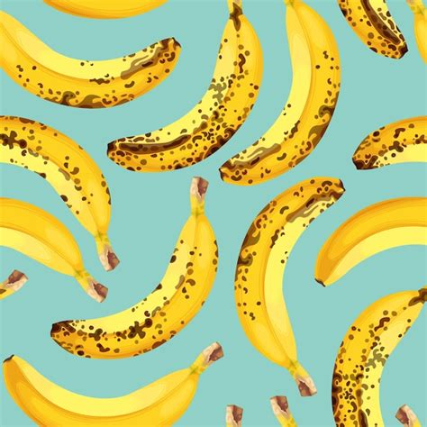 Premium Vector Vector Pattern Of Bananas On A Blue Background