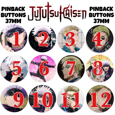 Jujutsu Kaisen Gojo Satoru And Kento Nanami Anime Button Merch Etsy