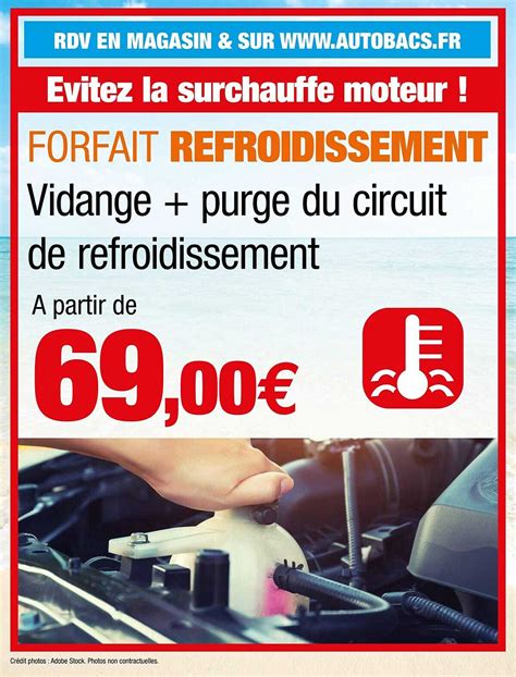 Promo Forfait Refroidissement Vidange Purge De Circuit De