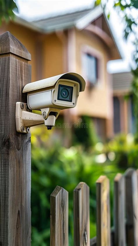 Cctv Camera On The Wall Of The House Stock Image Image Of Record