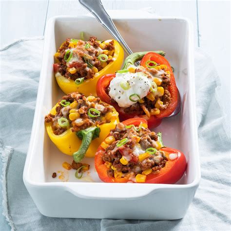 Gevulde Paprikas Met Gehakt Recept Eten Recepten Lekker Eten