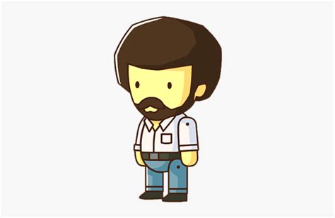 Cartoon Character Of Bob Ross, HD Png Download - kindpng