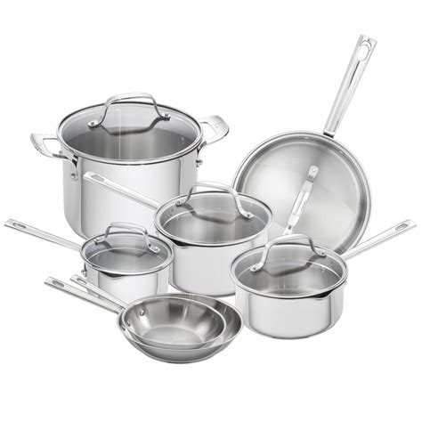 Emeril Lagasse 62950 12 Piece Stainless Steel Cookware Set Assorted