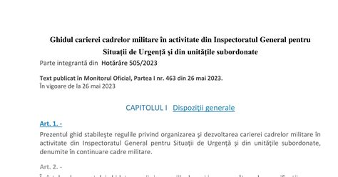 Ghidul Carierei Cadrelor Militare N Activitate Din Inspectoratul