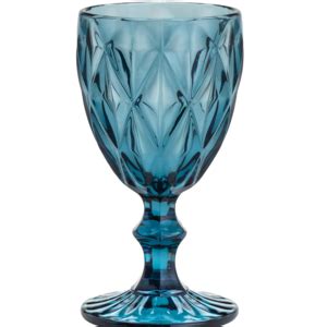 Taça Para Água De Vidro Diamond Azul 325ml Lyor Unidade Leroy Merlin