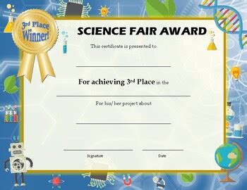 Science Fair Certificate Template