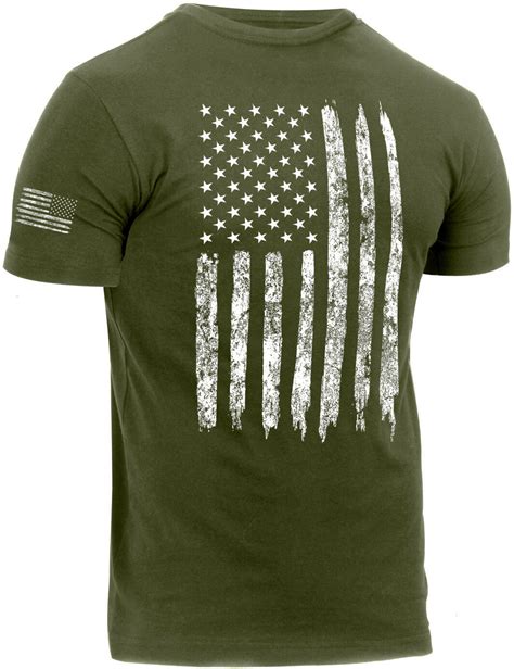 Mens US Flag Athletic T Shirt Tactical Muscle Distressed American