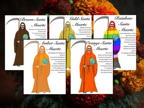 Bundle 5 Pages, La Santa Muerte Printable Pages, Santisima Muerte Digital Downloads - Etsy