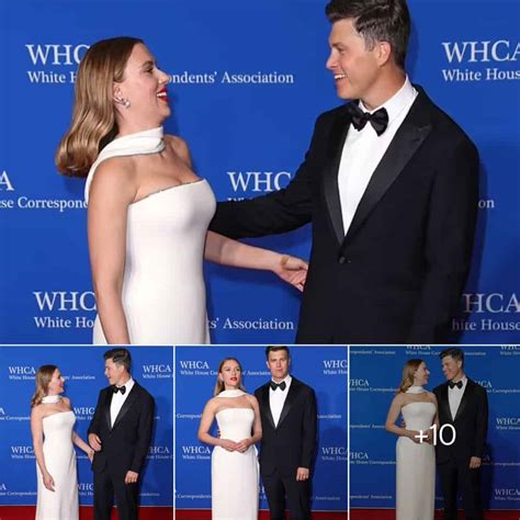 Scarlett Johansson Dazzles In A Strapless Gown At White House Correspondents Dinner Supports