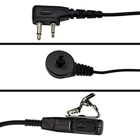 Pin Acoustic Tube Earpiece Hands Free Headset Ptt Mic For Yaesu Ft