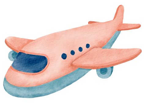 Airplane Watercolor Cartoon Cute 13180310 PNG