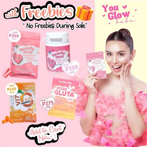 Xx Beauty White You Glow Babe Glutathione Slimming Capsule Collagen With Freebies Mm Lazada PH