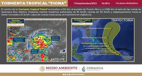 CONAGUA Clima On Twitter La TormentaTropical Fiona Se Localiza A